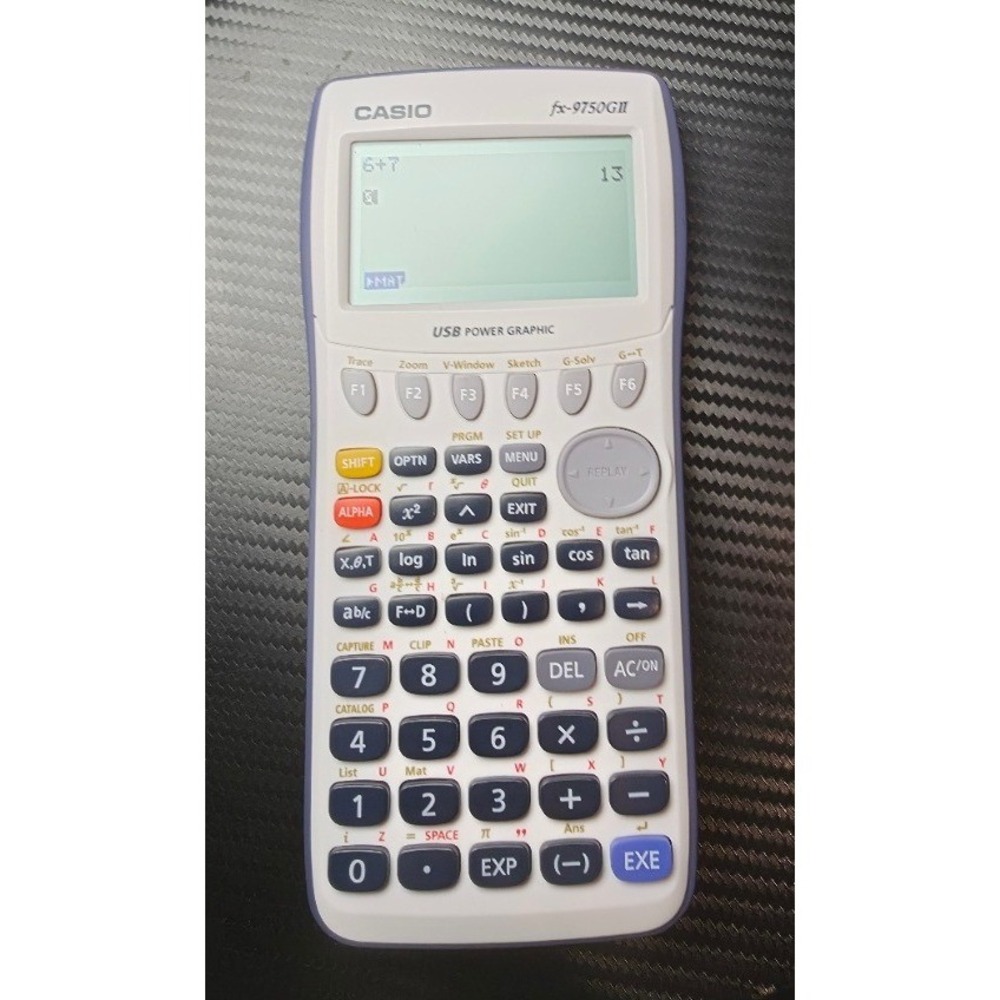 Casio fx-9750GII USB Power Graphic Graphing Calculator White Purple